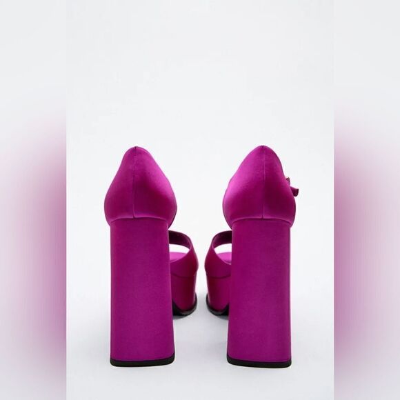 ZARA PLATFORM FUCHSIA HEELS - Picture 5 of 7
